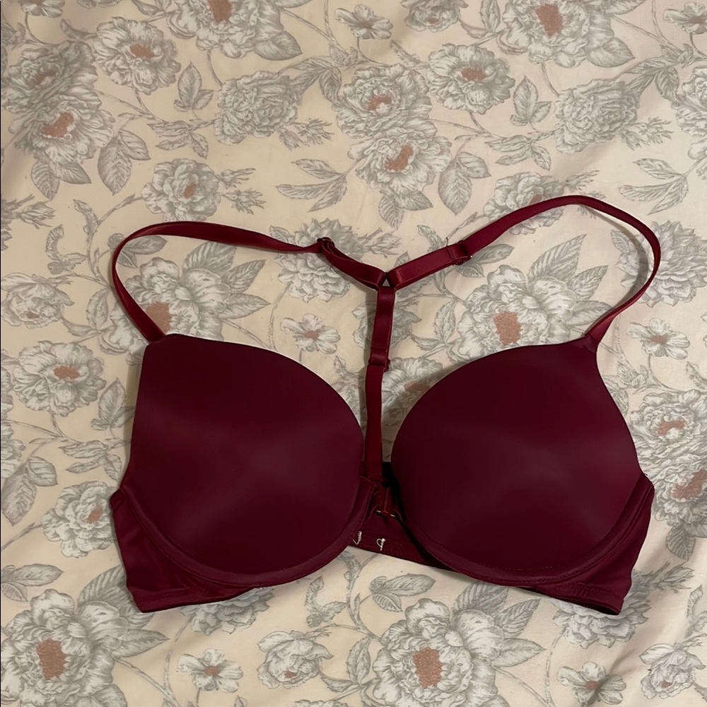 PINK Push Up Burgundy Bra